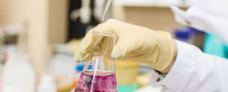 chemicals in a lab