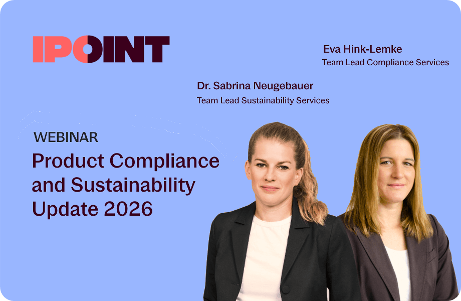 Compliance & Sustainability Update Webinar 2026 with Sabrina Neugebauer, Team Lead Sustainability Services, and Eva Hink Lemke, Team Lead Compliance Services at IPOINT