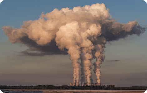 Factory with emissions